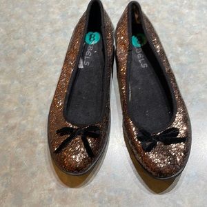 Rebels glitter flats ( sz 8)